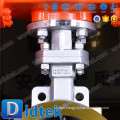 Didtek Triple Offset DN250 Stainless Steel Double Action Pneumatic Actuator Butterfly Valve